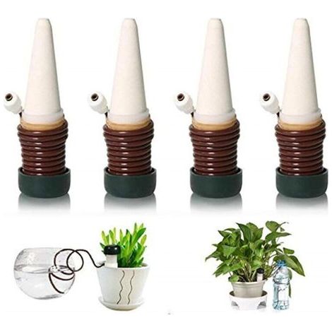 Tropfbewässerungsset mit 4 Flaschen, automatische Pflanzenbewässerung, geeignet für Zimmer- und Gartenpflanzen