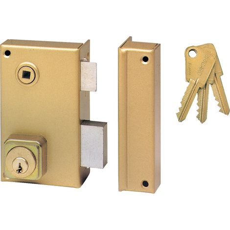 Serrure monopoint en applique ALPHA cylindre rond vertical fouillot droite - BRICARD - 452110