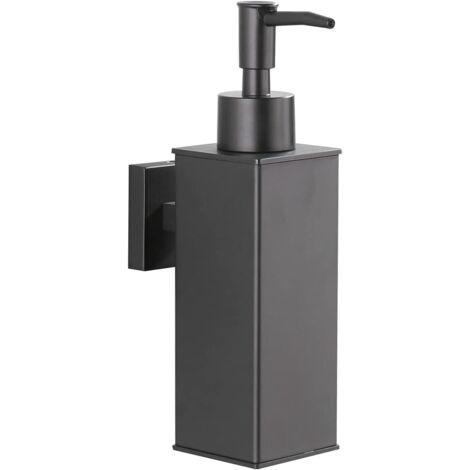 Dispenser di sapone a parete in acciaio inox 304 - Nero opaco - per un utilizzo quotidiano pratico e durevole. (1/5)