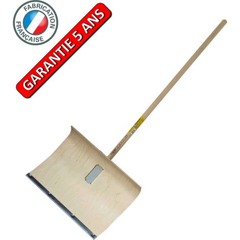 OUTILS PERRIN Poussoir à neige bois emmanché fixation rapide, outil pour le déneigement (1/2)