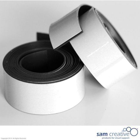 Ruban magnétique pour tableau blanc 20mm blanc