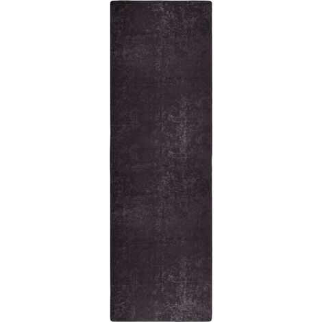 Tapis lavable antidérapant, Tapis de salon, Tapis Intérieur & Extérieur 80x300 cm Anthracite MKS61275 (1/5)