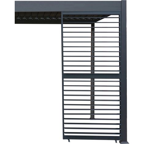 Metal Louvre Panel Anthracite Grey Adjustable Side Shutter For