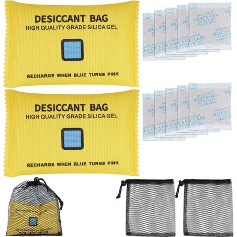 x 200 g + 10 x 10 g Silikon-Luftentfeuchter fürs Auto, geeignet für Auto und Zuhause, bekämpft Beschlag und Feuchtigkeit, wiederverwendbarer Luftentfeuchter fürs Auto (1/5)
