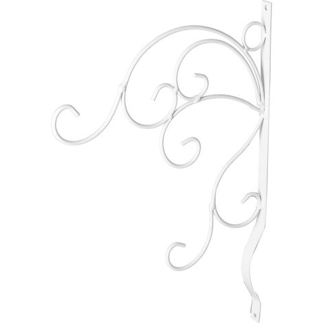 Crochet mural en fer forgé pour plantes, support de décoration intérieure et extérieure, accroche pour balcon et jardin