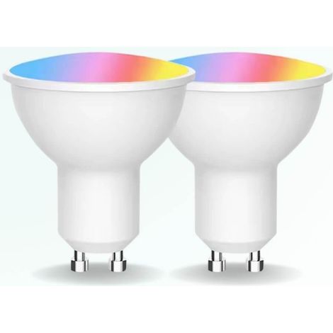 PACK  2 Ampoules spot connecté LED GU10 WIFI - 5W - RGBW