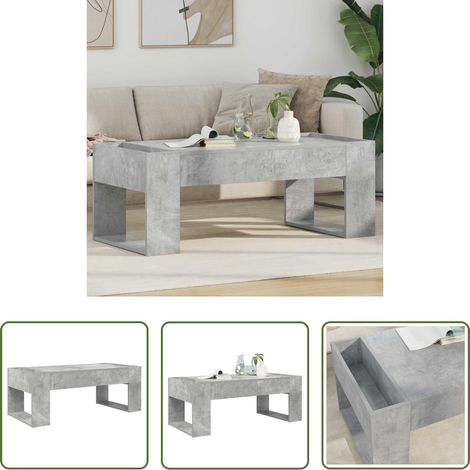 Table basse bois d'ingénierie - Table basse Gris béton 110 x 50 x 41 cm Bois d'ingénierie (1/5)