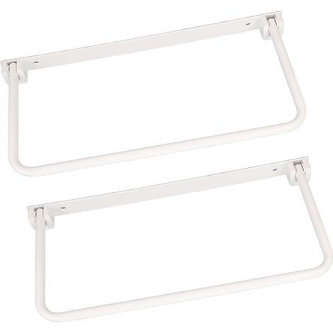 2 ensembles d'étagère à chaussures pliante pour camping-car en alliage d'aluminium gain de place fixation murale organisateur blanc pour hôtel salon (1/5)