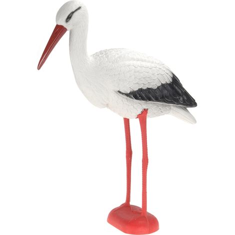Oiseau décoratif en forme de cigogne, PP, 66 x 25 x 78 cm, 980 g (1/2)