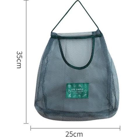 Sac À Mailles - 35 cm x 25 cm - Respirant Pour Fruits Et Légumes - Suspension Murale - 1 Pièce (1/4)