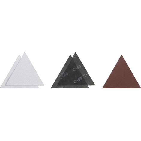 Einhell 49491075 Q-Stick Set 5 Fogli Abrasivi Triangolari 287 mm Grana P80 per TE-DW 225 X colore Marrone (1/2)