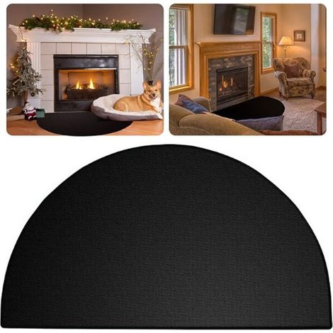 Almohadilla de chimenea ignífuga de 60x 102 cm, almohadilla semicircular ignífuga impermeable y resistente al aceite, almohadilla de suelo protectora contra chispas, adecuada para chimeneas ignífugas  (1/5)