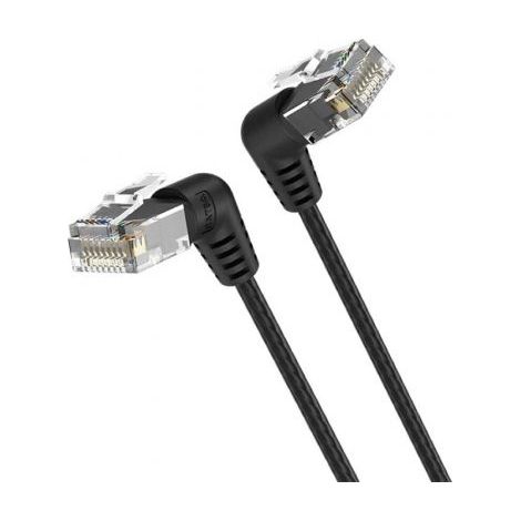 Cable de Red RJ45 UTP Vention IBOBG Cat.6A/ 1.5m/ Cabeza Rotatoria 360º/ Negro