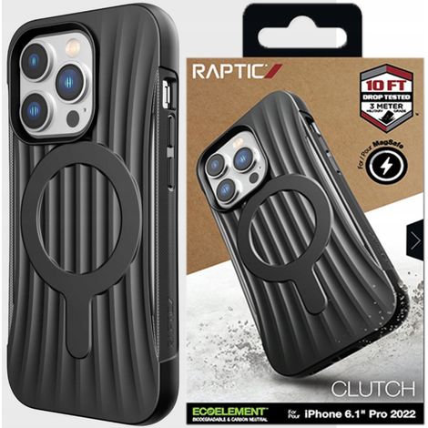 Raptic X-Doria Clutch Built Case iPhone 14 Pro mit MagSafe-Rückseite, Schwarz (1/5)