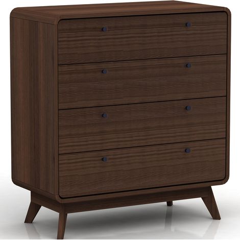CassieCommode avec 4 tiroirs en mélaminé marron (1/4)