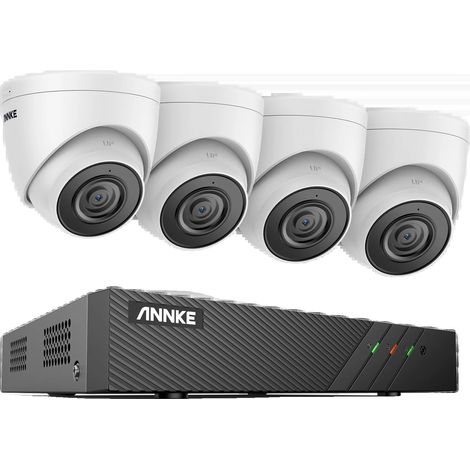 Système de Caméra de Surveillance, Connectivité 8 Canaux, Capacité de Vision Nocturne, Caméra à Turrent 4CH, Aucun (1/2)