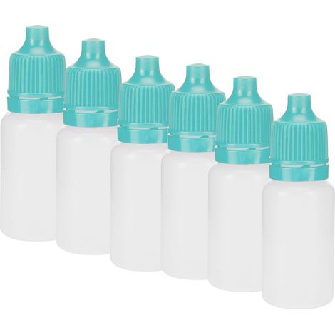 Lot de 50 flacons de 10 ml pour solution oculaire, portables et souples, vides, avec bouchon, verts. (1/5)