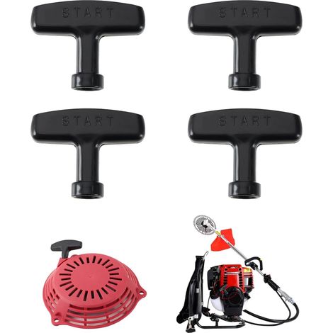 4 pcs démarreur à recul Universel,pour poignées démarreur pour Tondeuse à Gazon tronçonneuse Tondeuse à Gazon Tondeuse à Gazon pièces Moteur démarrage pour Moteur à Essence - Poignée (1/5)