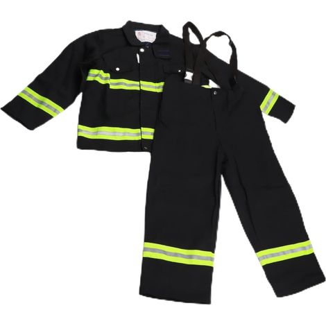 Chemise Ignifuge, Vêtements Ignifuges Bleu foncé Vêtements Ignifuges Ignifuges et Résistants à la Chaleur, Manteau de Protection Réfléchissant pour Pompiers, Pantalon Veste (1/2)
