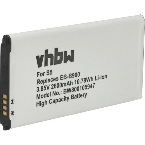 vhbw Akku kompatibel mit Samsung Galaxy SPH-G900, SPHG900BKS, SM-G910S, SM-G910L Handy Smartphone Telefon (2800 mAh, 3,85 V, Li-Ion) (1/5)