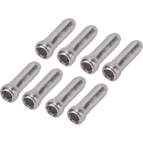 BOLANY Lot de 50 embouts de câble de frein pour VTT, en alliage d'aluminium, sertis argentés (1/5)