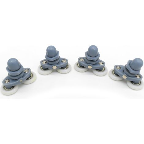 4 pcs 27 mm à double porte de douche Rouleaux Roues Runners par (1/5)