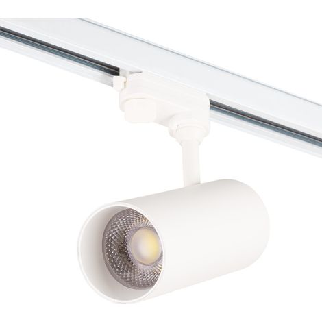 Spot sur Rail Triphasé 30W COB Orientable Sans Scintillement Blanc CCT 3000-6000ºK 36º [1916-TL-30W-T-CCT]