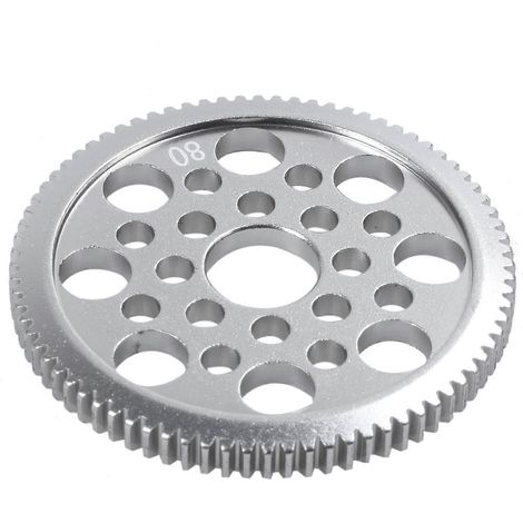Pignon droit 80 dents en alliage d'aluminium 48p, pour voiture de drift D3 échelle 1/10, pièce de rechange haute performance. (1/5)