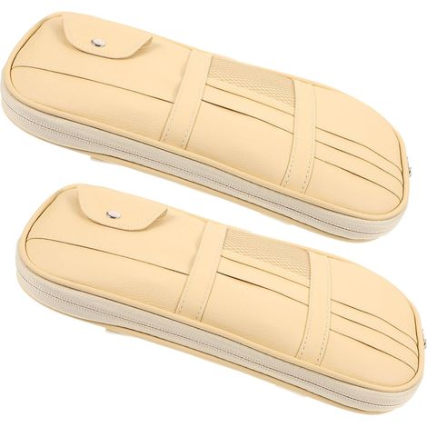 Car Visor Organizer Beige Multipurpose Bag for Glasses (1/5)