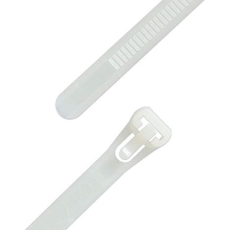Kabelbinder wiederlösbar 7,6 x 300 mm aus Polyamid 6.6 - Farbe natur - Beutel 100 Stück