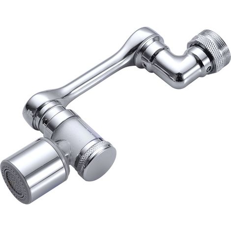 BRAVIX Robinet à rallonge pivotant à 1080° Nouveau robinet multifonctionnel à jet réglable avec noyau en céramique, robinet aéré avec adaptateur 2 modes, cartouche filtrante avec vue dégagée