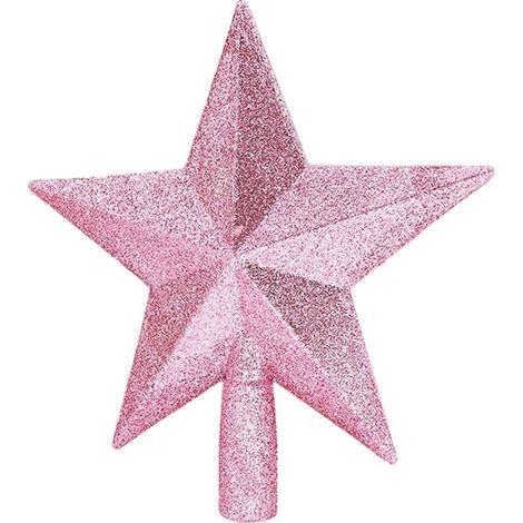 Décoration de Noël celtique rose, sapin de Noël avec étoile au sommet, 20 cm, sapin de Noël rose avec une étoile à cinq branches au sommet. (1/5)