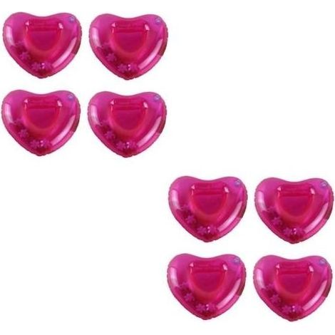 Pièces Coeur Floatie Porte-Gobelet Gonflable Boisson Plage Porte-Gobelet Eau sous-Verres Roses (1/4)