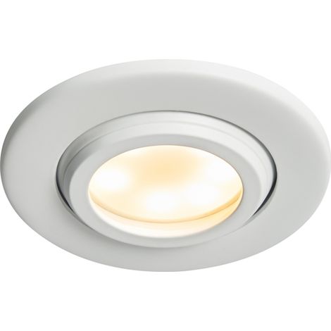 Litecraft Marlowe Fire Rated Tiltable Round IP65 Rated Recessed Downlight - White (1/5)