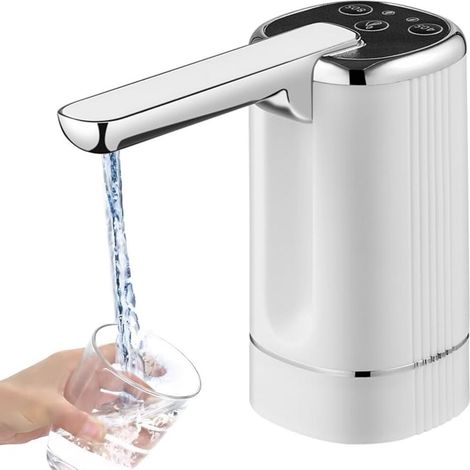 1 distributeur d'eau portable, pompe automatique, bec verseur pliable, 3 modes, batterie rechargeable USB, idéal voyage bureau maison cuisine (1/5)