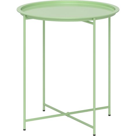 Table d’appoint, en acier, pliable, amovible, pour jardin et terrasse, Table de jardin, verte, table de patio, style moderne