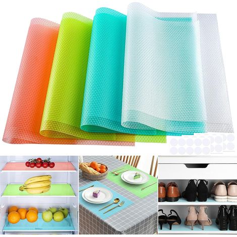 Lot de 8 tapis de protection, EVA alimentaire, antidérapant et étanche, découpable pour réfrigérateur et placard (1/5)