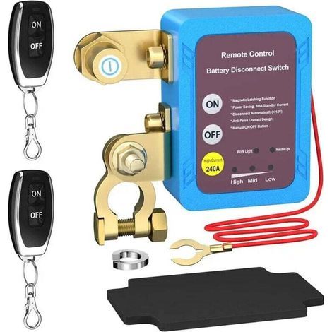 12V Battery Cut-Off Switch, 240A Battery Cut-Off Switch, Car Battery Cut-Off Switch, Automatic Shut-Off Switch for Car, Boat, RV, ATV, Truck (1/4)