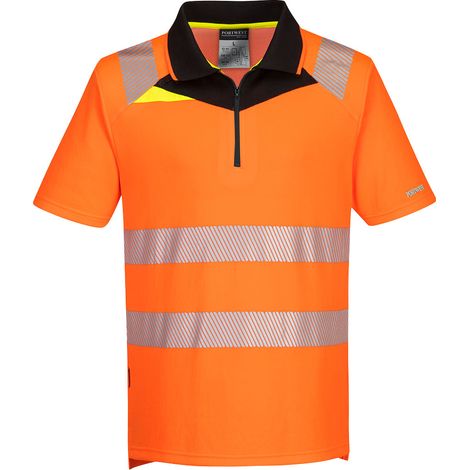 Dx4 Polo Hochsichtbar Mc - XXL - Orange/Schwarz - Portwest