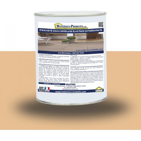 Étanchéité sous carrelage élastique antidérapante - 3 Kg Paille - MATPRO (1/3)