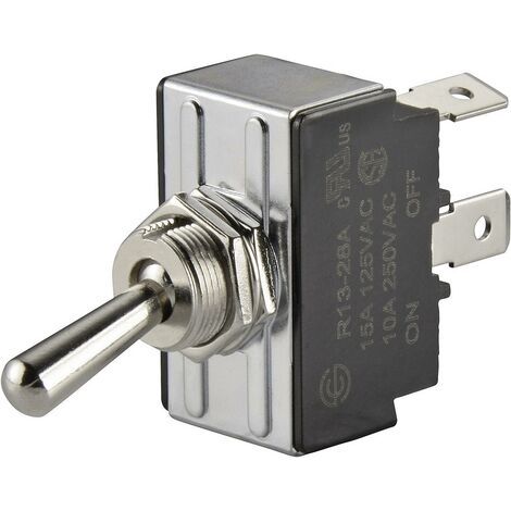 TRU COMPONENTS 1587826 TC-R13-28C-01 Interrupteur à levier 250 V/AC 10 A 1 x On/On à accrochage 1 pc(s) S646581 (1/5)