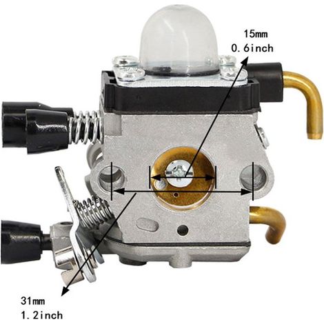 Carburateur compatible avec les tondeuses Stihl FS45, FS46, FS55 et FS85, référence ZAMA C1Q-S66/186