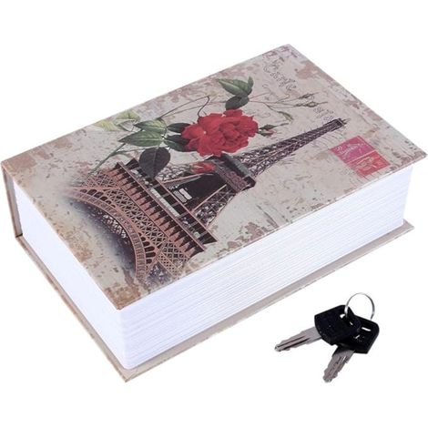 Coffre-Fort De Livre Serrure à Clé Livre De Détournement Petite Taille Coffre-Fort Portable Métal Coffre-Fort Caché Livre Secret Livre De Détournement Dictionnaire (1/5)