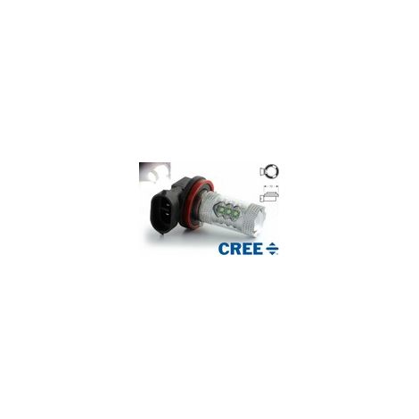 Ampoule 16 LED CREE 80W - H11 - Haut de Gamme 12V Antibrouillard LED - Blanc (1/5)