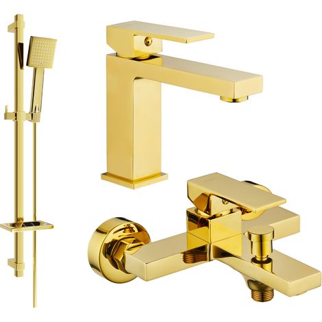 Mexen Uno DQ45 set da bagno, dorato - 71403DQ45-50 (1/4)