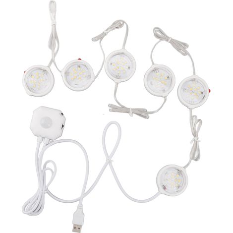 Éclairage sous meuble à brancher, 3 modes de couleur, détecteur de mouvement, LED, pour placard, cuisine, couloir, escalier, prise US 100-240 V (1/5)