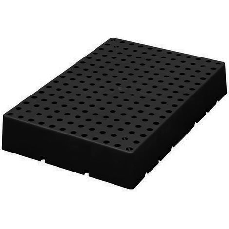 Palette plastique, Palettes de sol légères et imperméables, Plateformes de rangement emboîtables avec grilles respirantes, pour Intérieur/Extérieur, Garages et sous-sols(Black,60x40cm/24x16in)