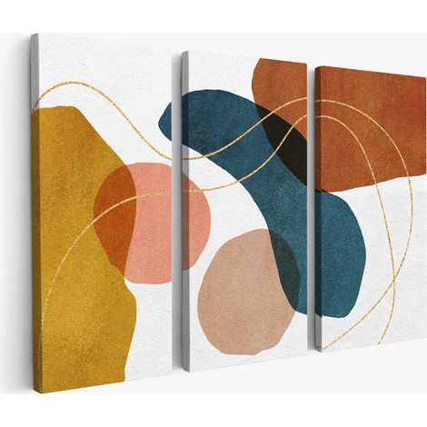 Tableau triptyque - Abstrait (1/4)