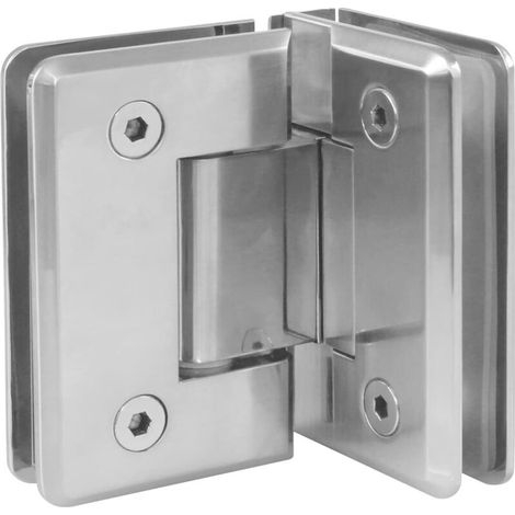 Charnière de Douche Modèle B Résistance à la Corrosion Adaptation pour Verre 8 12mm Charnière Décorative pour Portes et Parois, Nickel Mat.