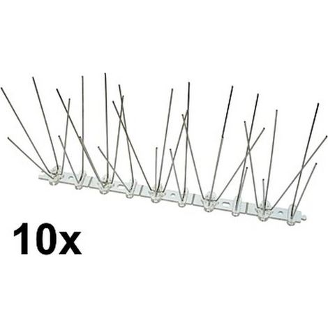 Pic Anti Pigeon 10x25 cm - Spikes 2-4-2-4 - Protection Efficace Contre les Pigeons - Qualité Professionnelle - Beast (1/5)
